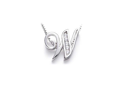 Rhodium Plated | Alphabet Pendants